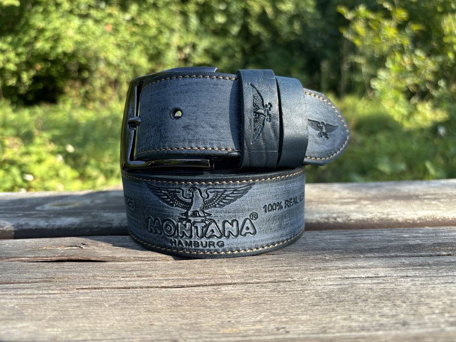Мужской кожаный ремень Montana, ширина 4.5 см