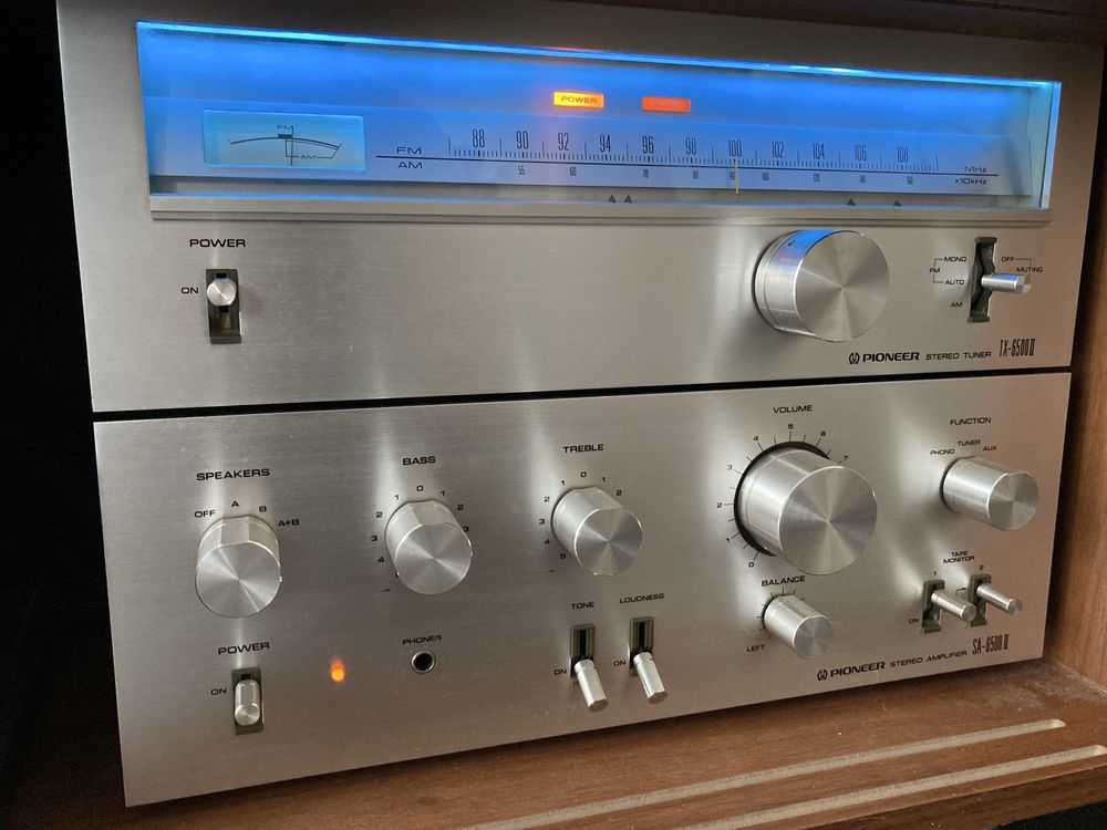 Amplificador + tuner Pioneer SA-6500 II + colunas