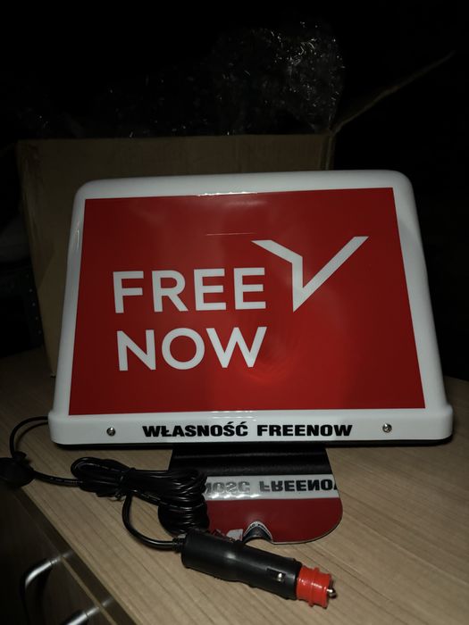 Napis do taksówek Free Now