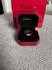 Pozłacany pierścionek Cartier Love róż. 7 - 52 mm zestaw Wysyłka 24h