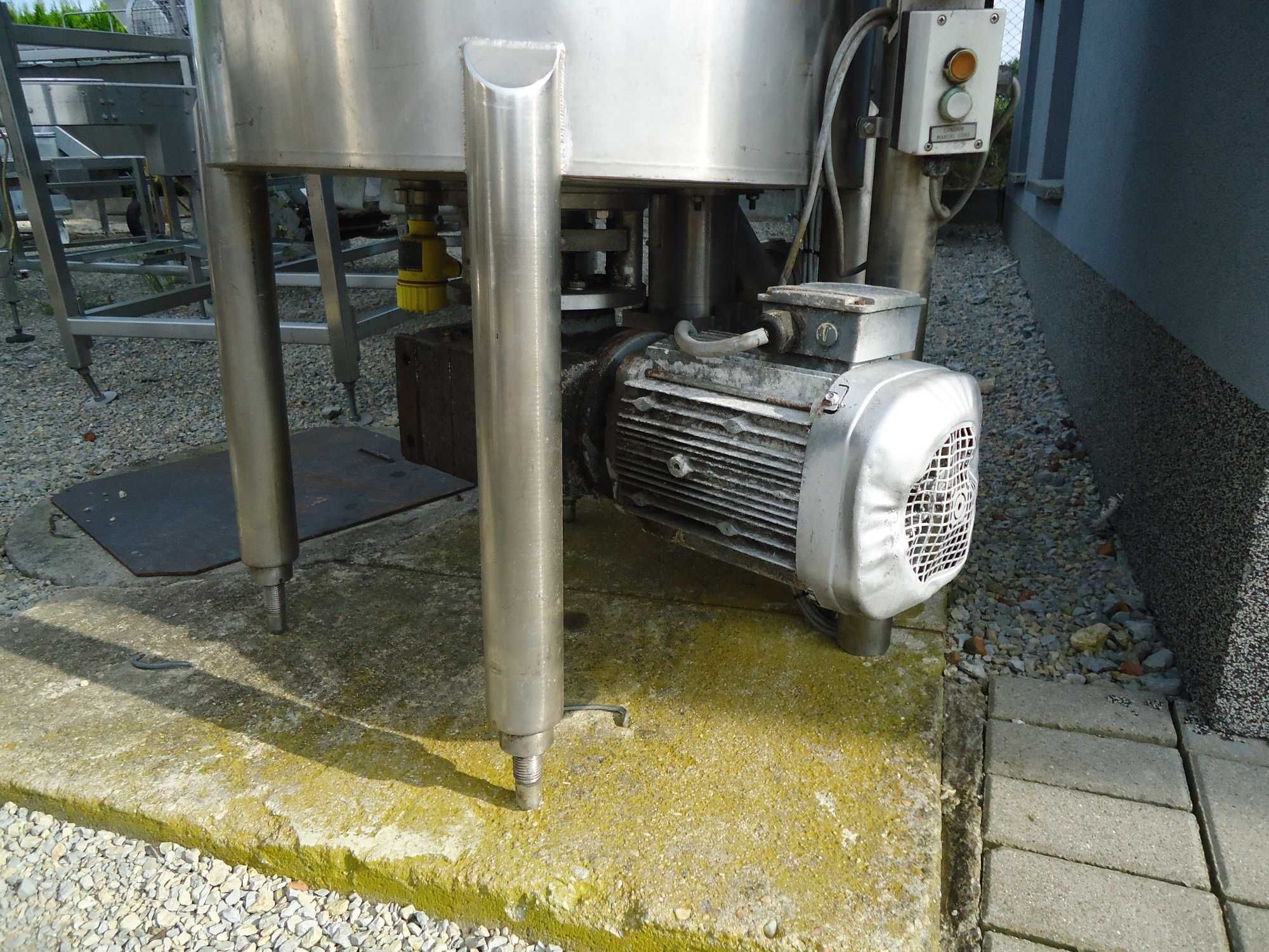 Zbiornik nierdzewny 400L stojący z mieszadłem ramowym zgarniającym ko