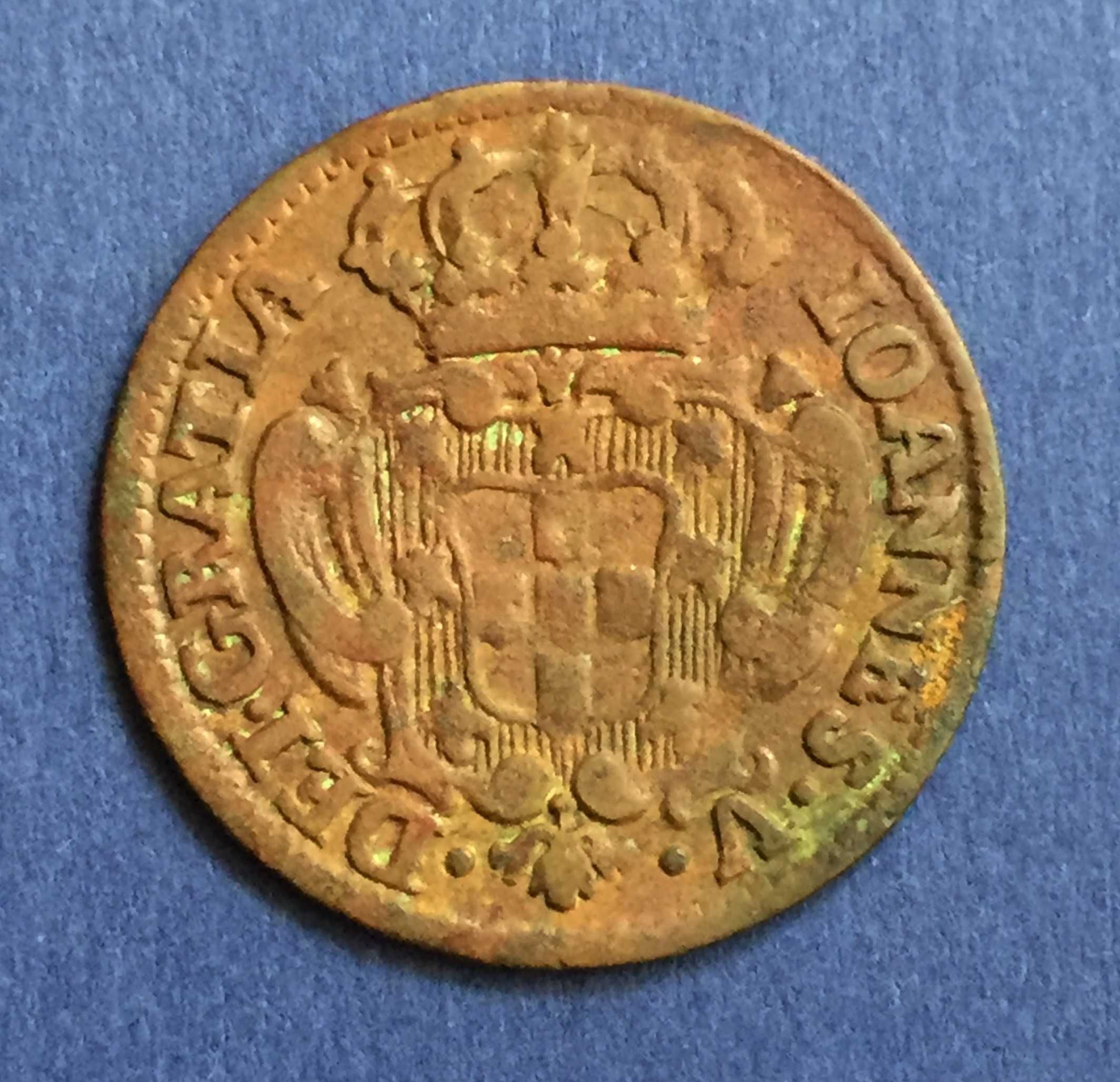 moeda 5 Réis (V Réis) 1738 - D. João V