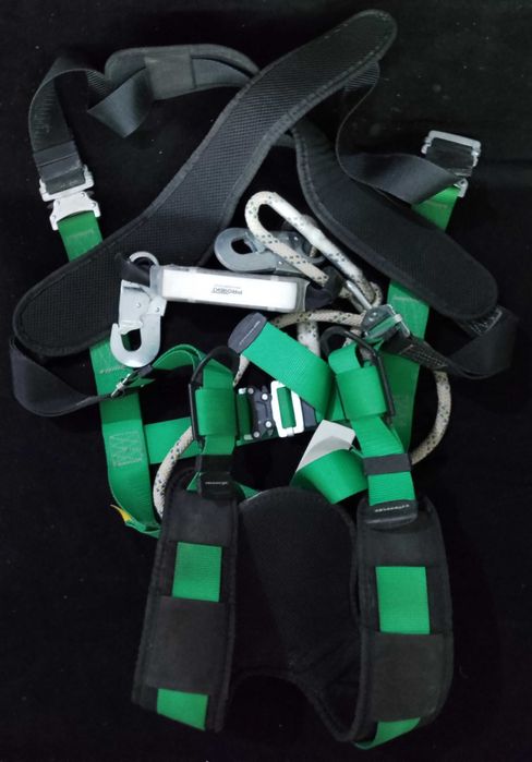 Szelki Bezpieczeństwa + Amortyzator PROTEKT z Linką o reg.dł do 100kg
