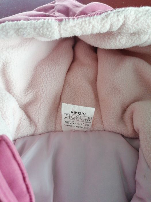 Casaco Menina Impermeável Rosa 6 meses