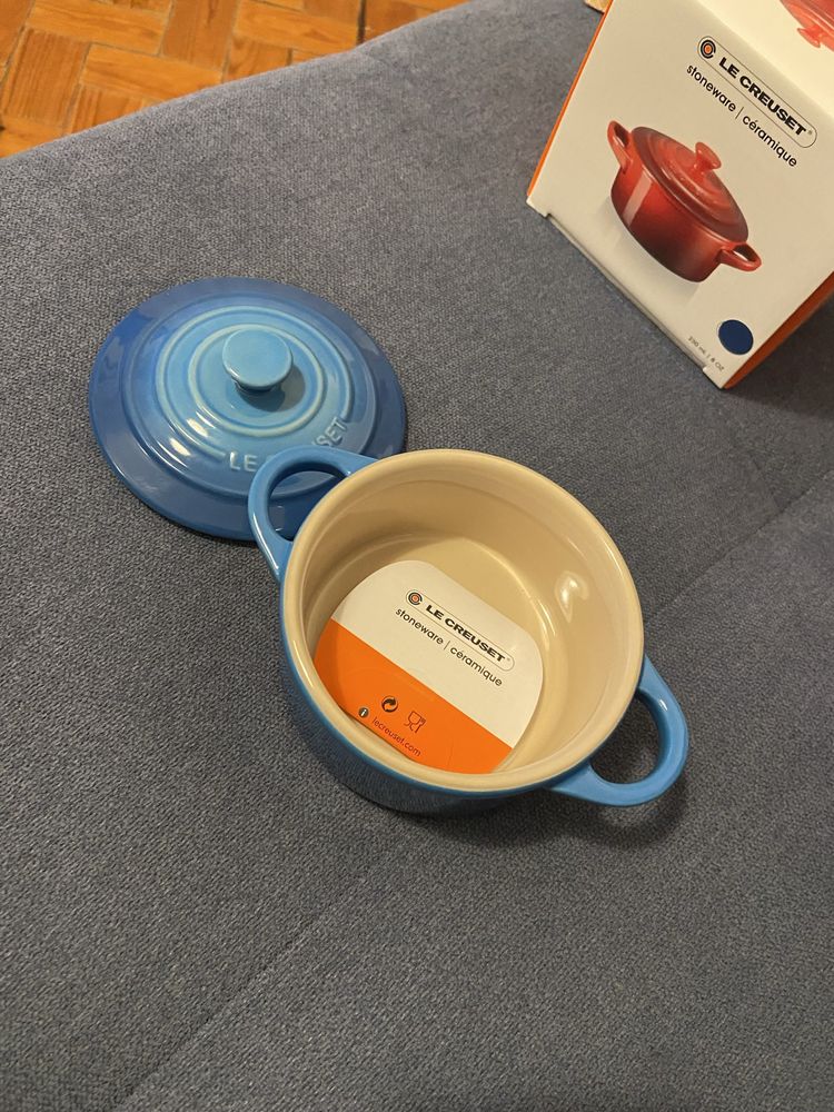 Conjunto de 2 mini cocottes azuis em cerâmica - Le Creuset