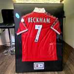 Koszulka Manchester United Beckham 1998 Autograf Certyfikat Na prezent