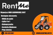 Wynajem mini ładowarki Cast z akcesoriami