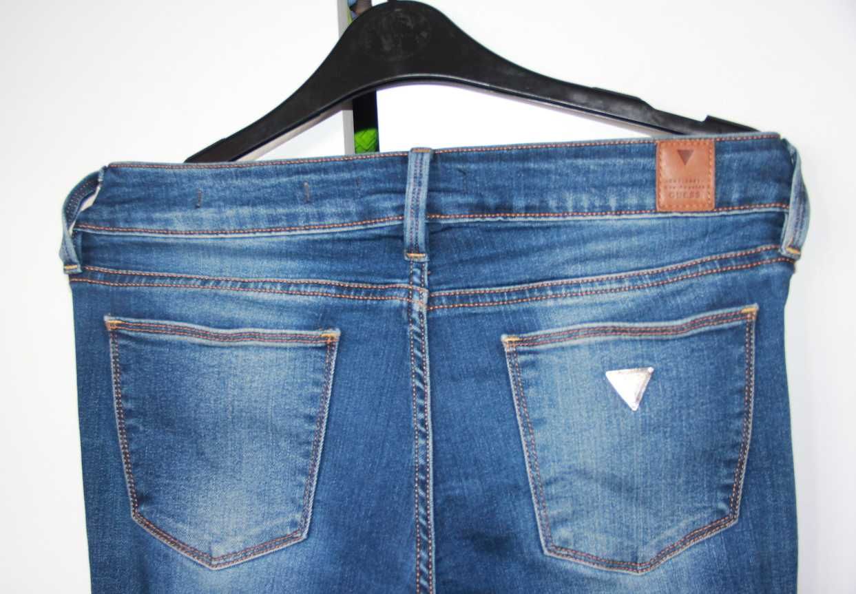 guess jeans jeansy damskie 27 spodnie niebieskie granat rurki skinny