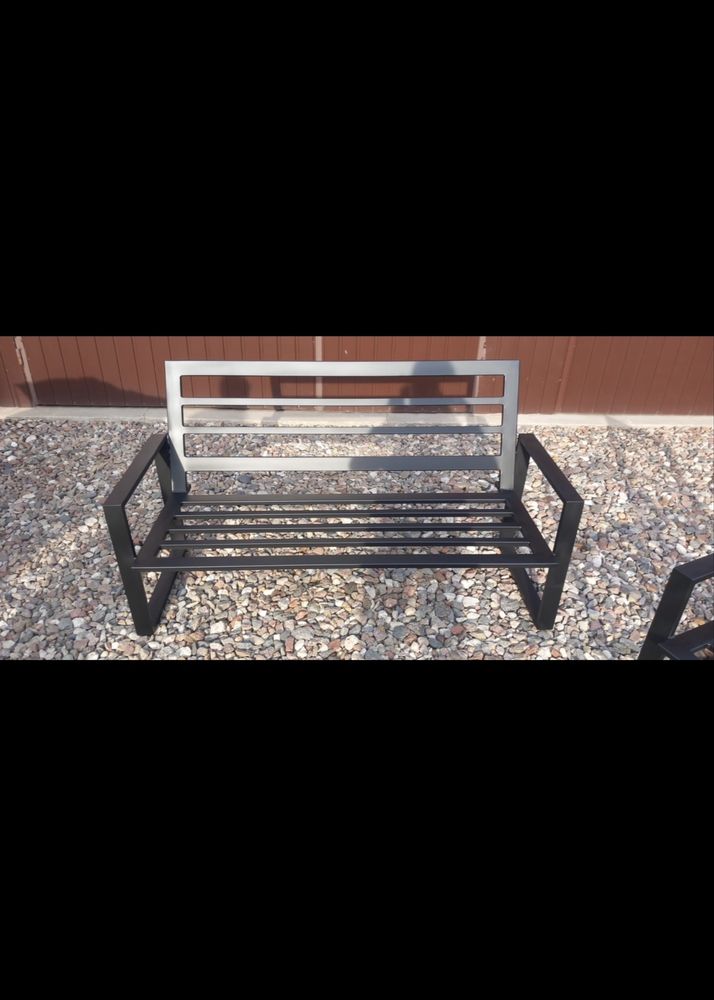 Nowy zestaw stalowych mebli ogrodowych 2 Fotele + Sofa z poduszkami