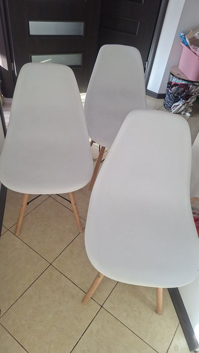 Krzesła skandynawskie zestaw 3 sztuki