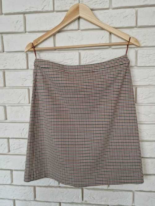 Kraciasta spódnica mini w kratę elegancka klasyczna wygodna Esprit,6 S