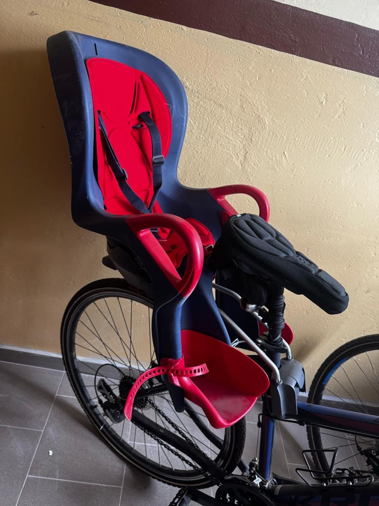 Fotelik rowerowy baby ok z zapięciem i kodem