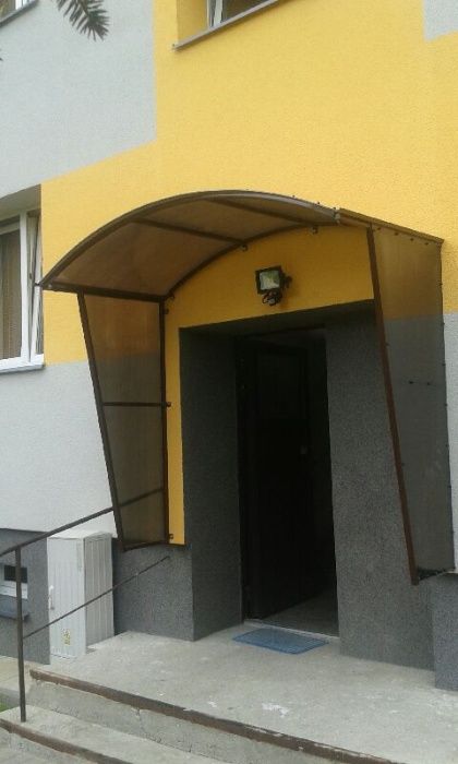 Daszek łukowy nad drzwi , scianka boczna ZADASZENIE pod wymiar