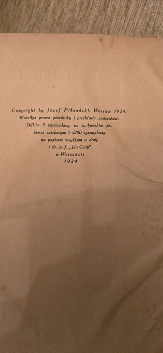 Józef Piłsudski  książka"  Rok 1920"