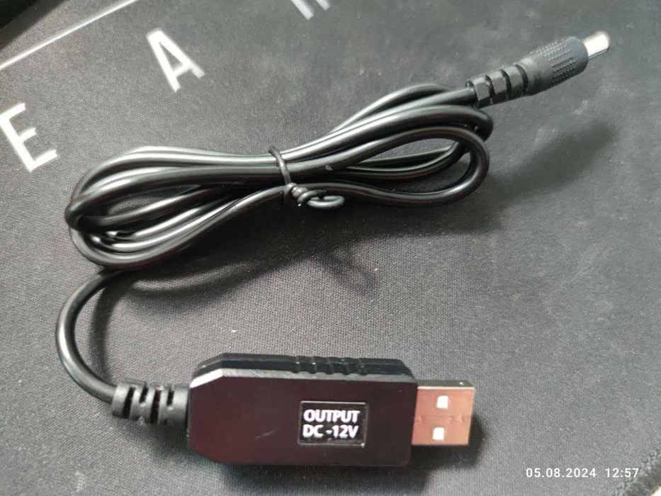 Кабель живлення для роутера/модема USB-DC 12V