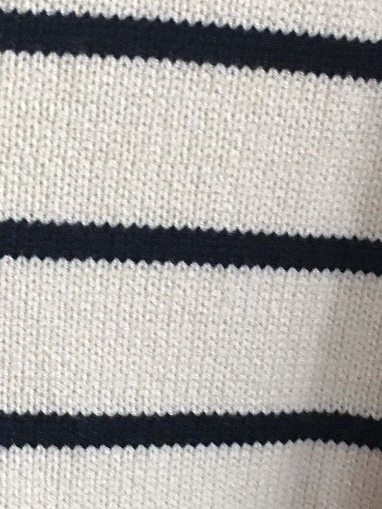 ZARA Sweter oversize w paski z kołnierzem wiskoza L