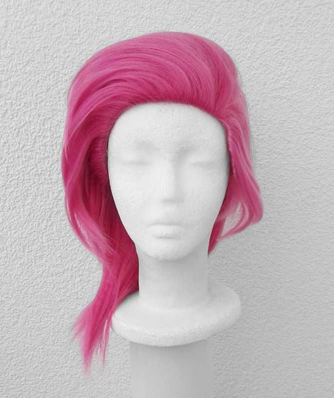 Vi League of Legends LoL Arcane różowa peruka cosplay wig