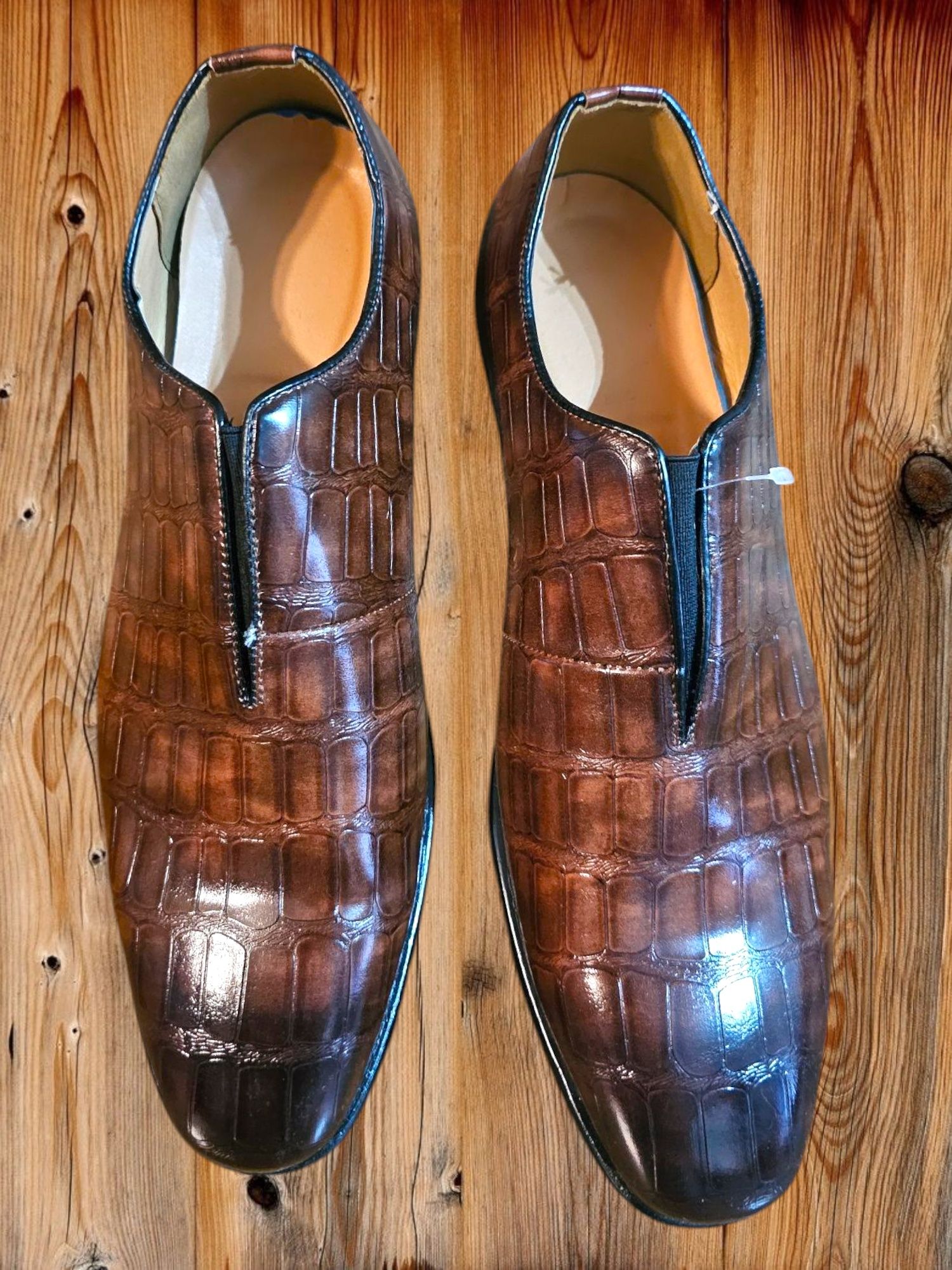 Męskie Mokasyny buty eleganckie lakierowane cudo r.48