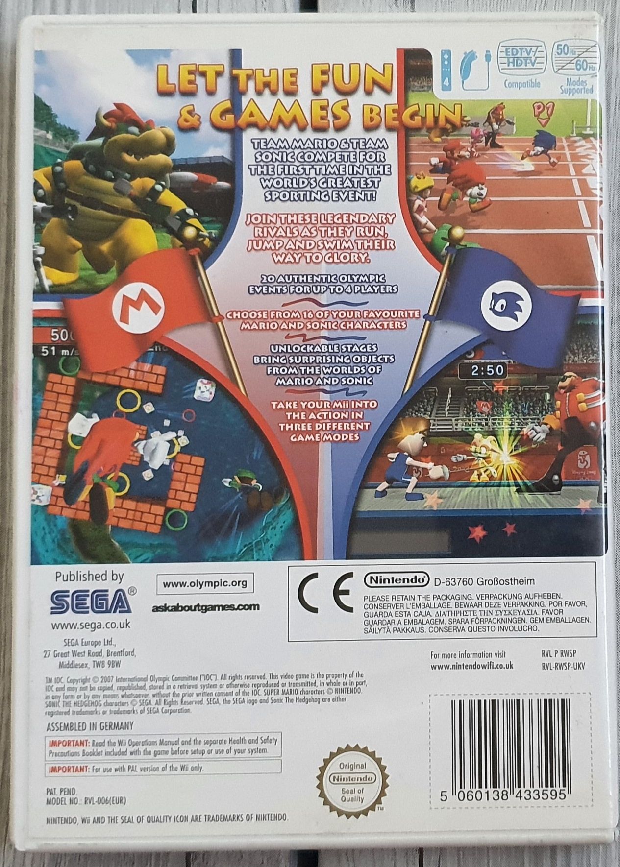 "Mario & Sonic Olympic Games" Nintendo Wii wersja angielska