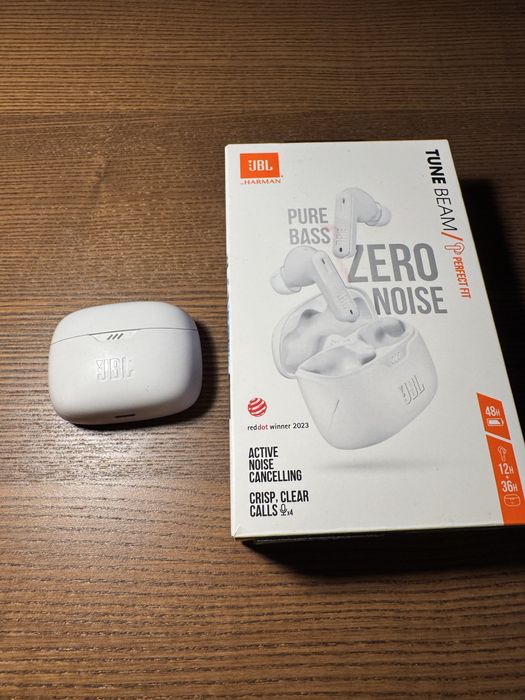 Słuchawki jbl tune beam z pudełkiem