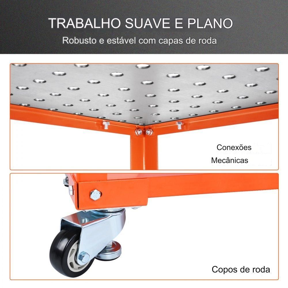 Mesa de Soldadura Móvel  91.4x61cm, Capacidade de 272kg