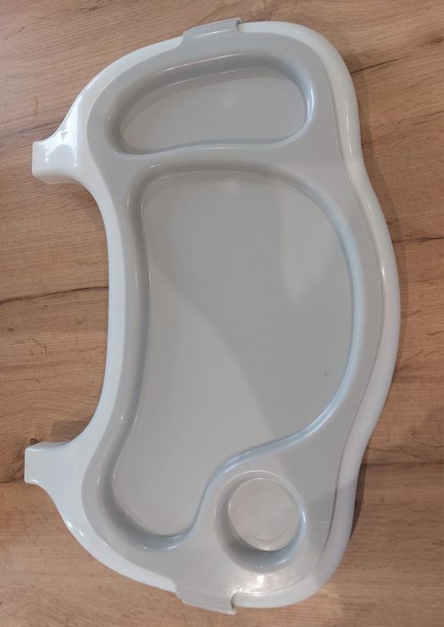 Krzesełko do karmienia składane białe regulowane 15kg 6m+ do 3l