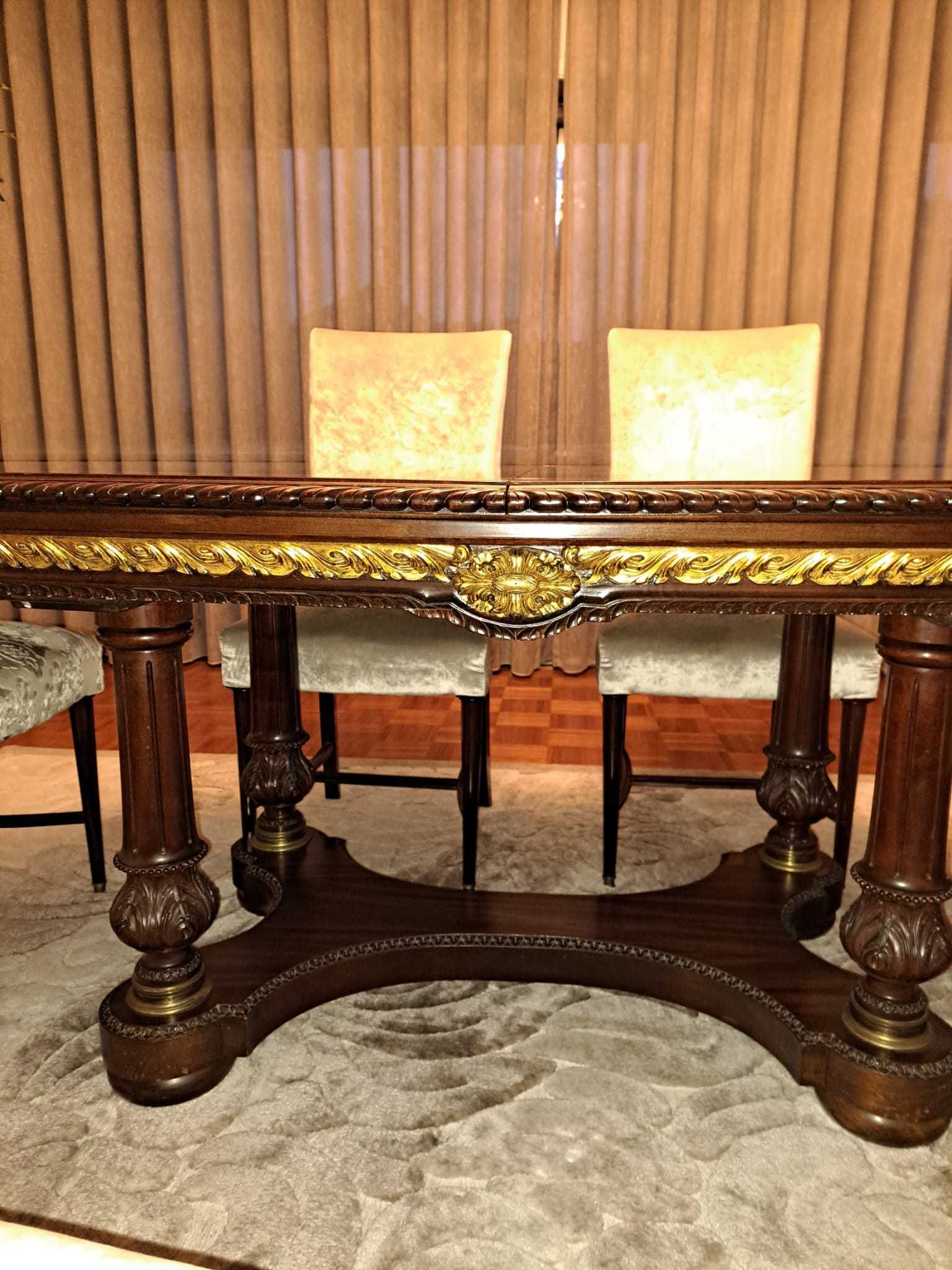 Mesa sala de jantar extensível + 6 cadeiras