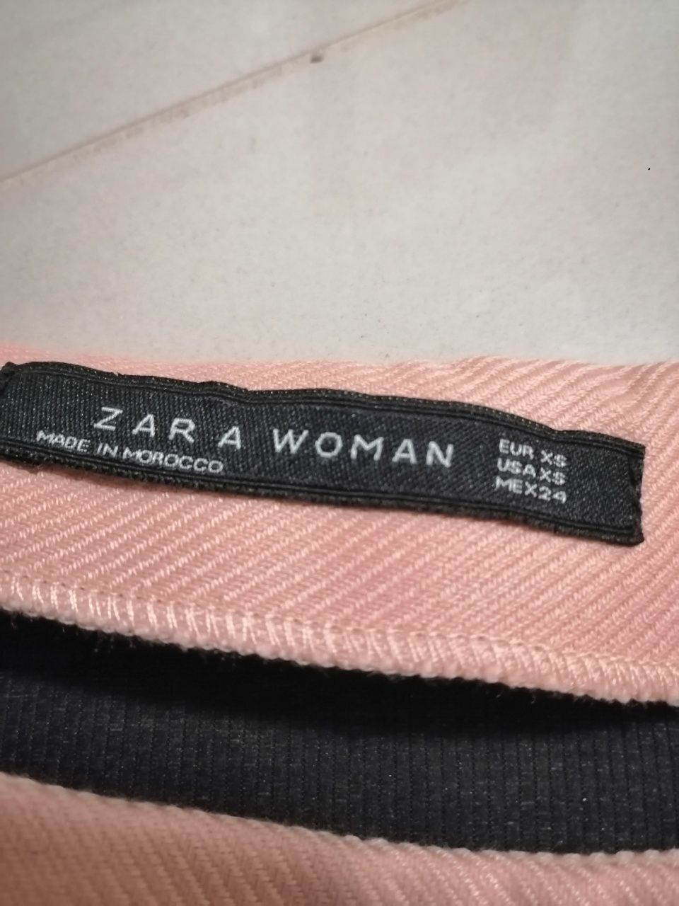 Spódnica mini Zara XS pudrowy róż