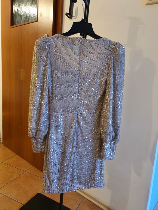 SYLWESTER sukienka złota r. S