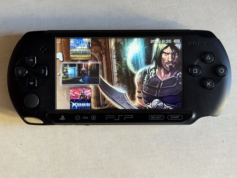 Sony PSP przerobiona ARK-4, bateria 1800mAh, karta pamięci 32GB