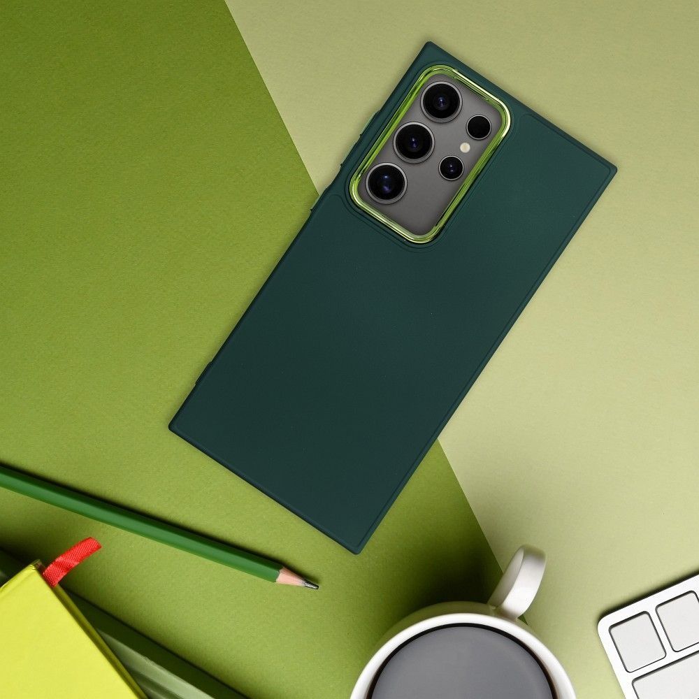 Futerał FRAME do SAMSUNG S24 Ultra zielony +szkło hartowane