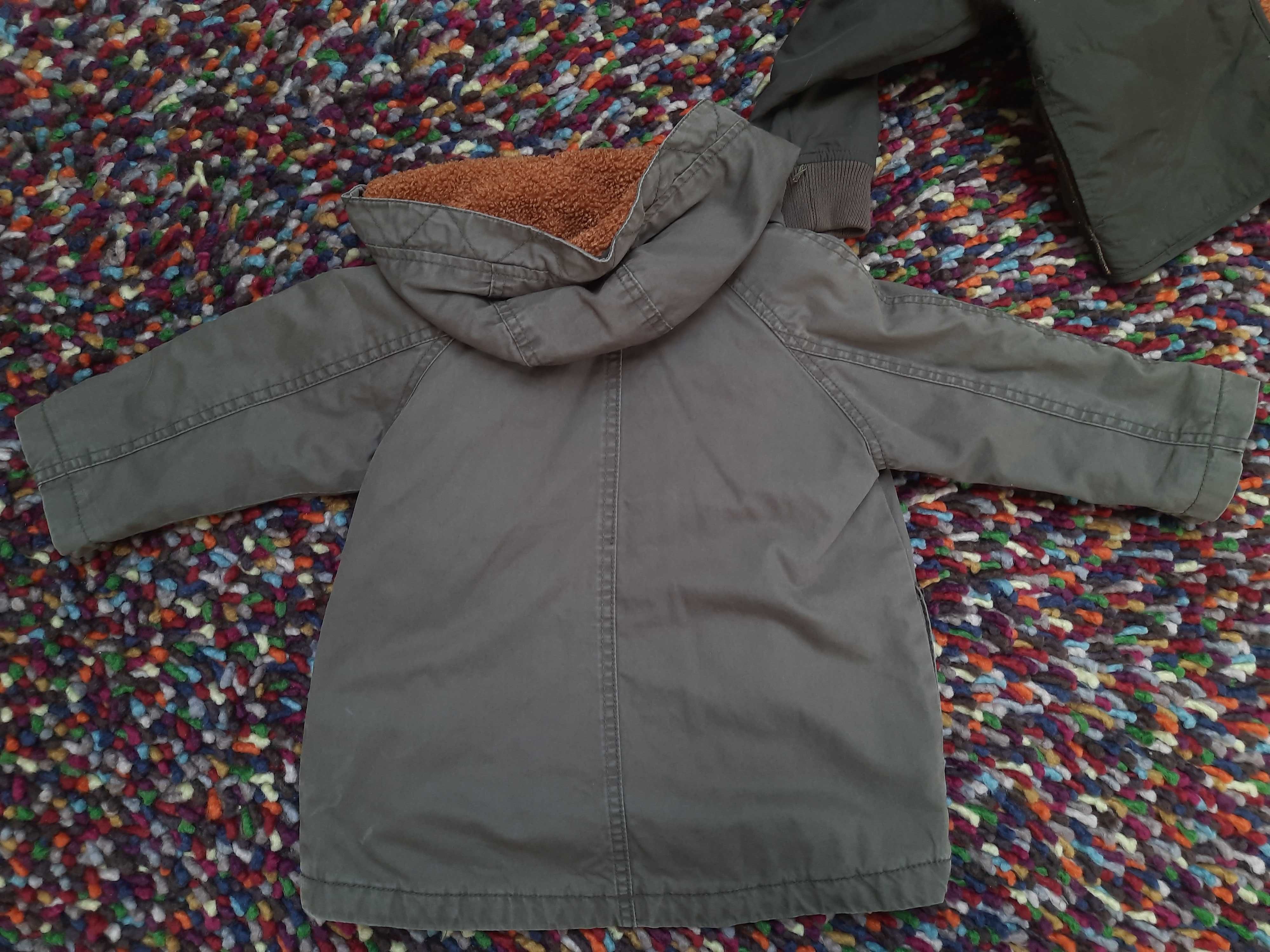 Zara kurtka 3 w 1 parka  r 92  zielona wiosenna oliwkowa