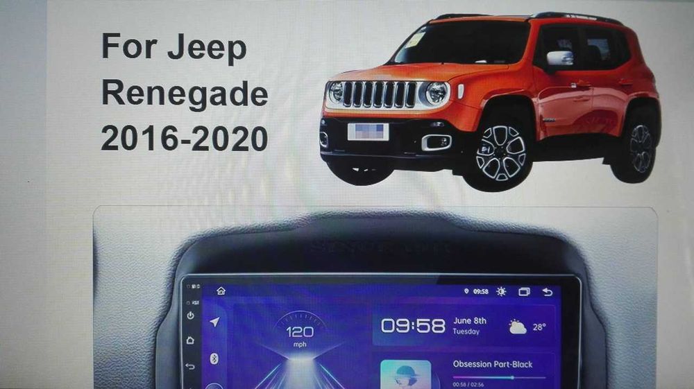 Radio GPS nawigacja kolor 3D dotyk KAMERA android JEEP RENEGADE 2014-