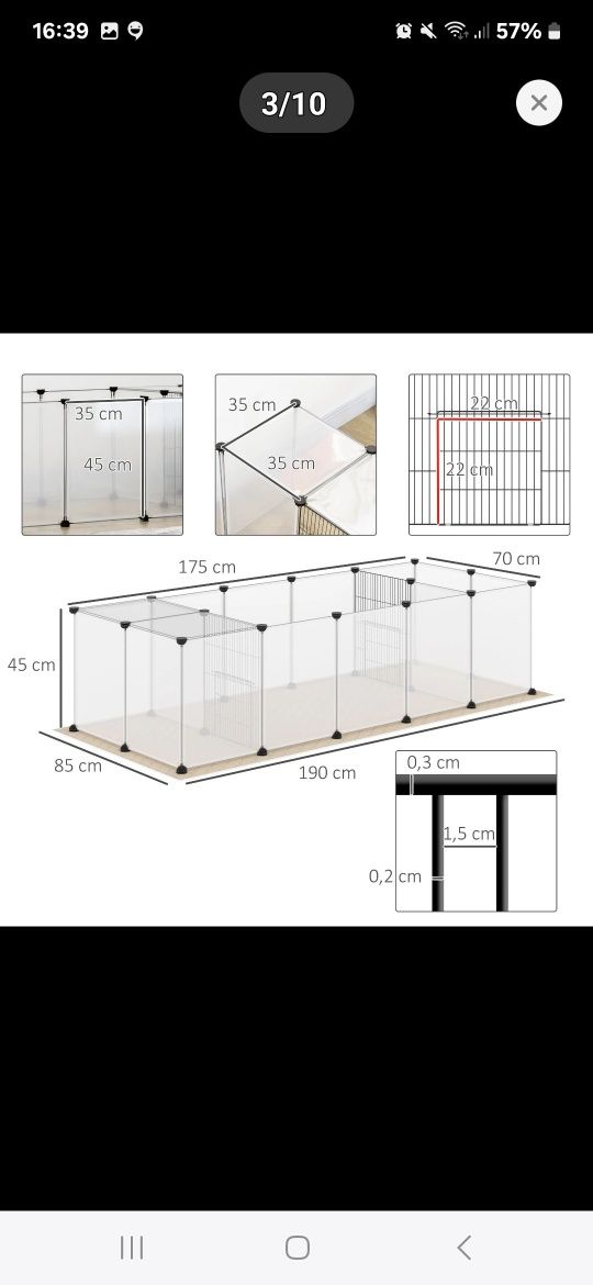 Recinto para coelhos