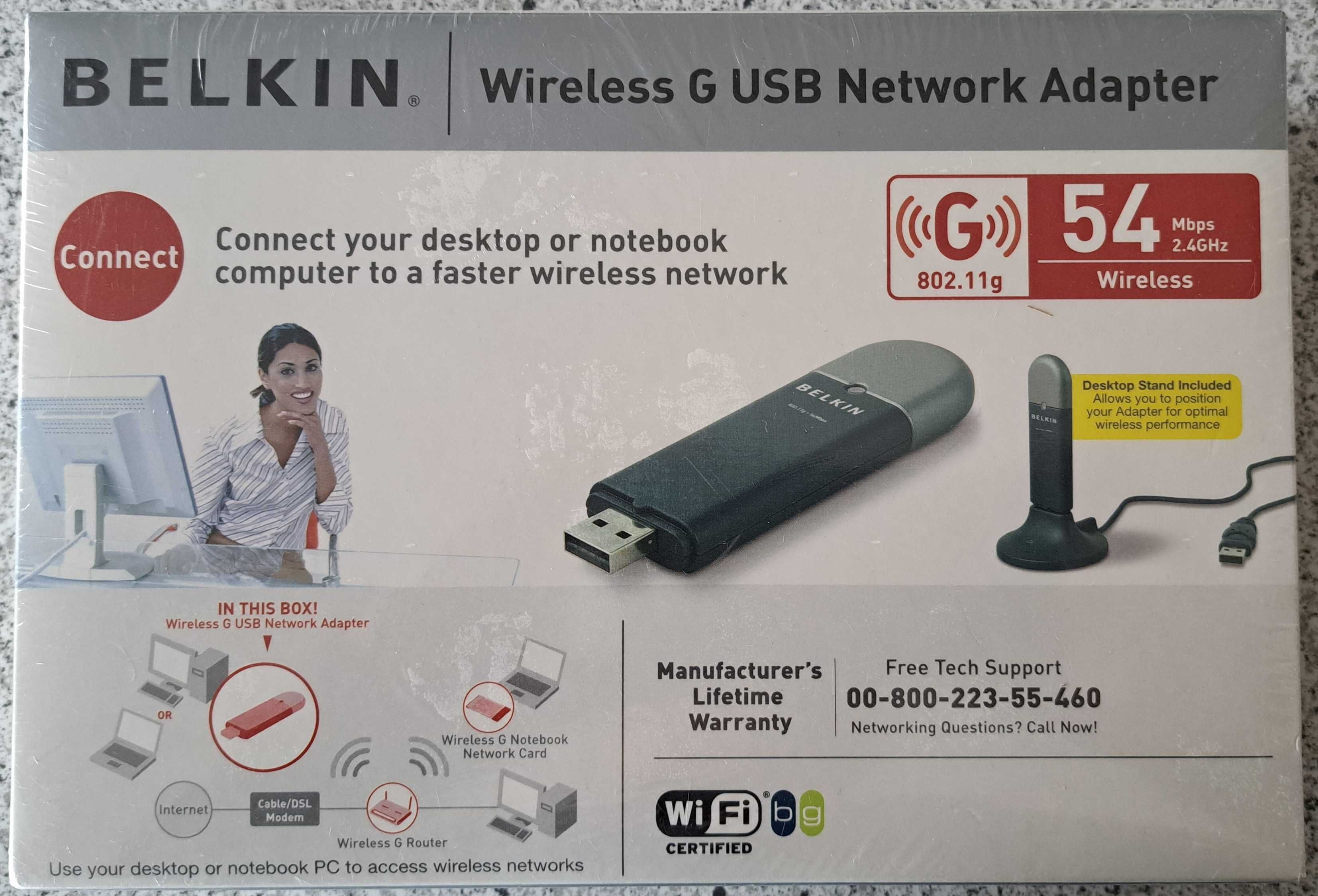 Karta sieciowa Belkin, USB, retro, Windows 98, Me, XP