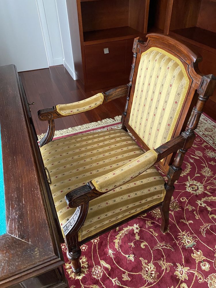 Fotel krzesło gabinet zabytkowe antyk eklektyk