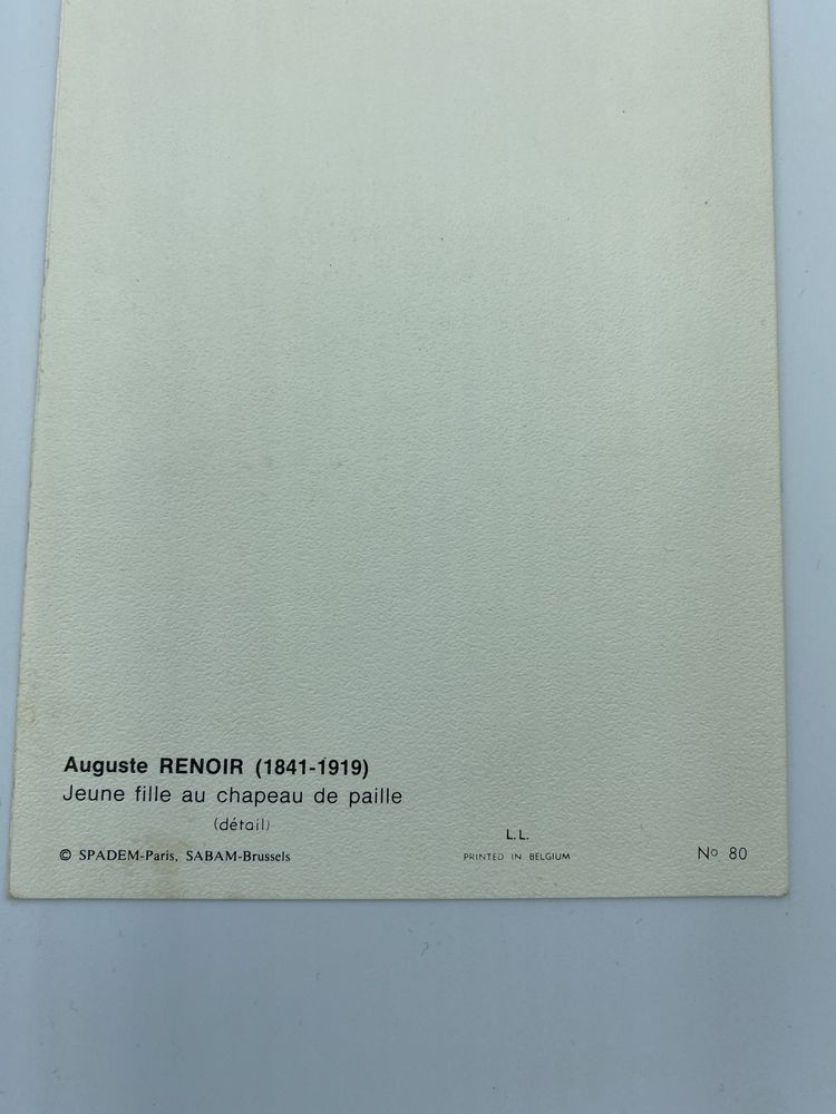 Kartka pocztówka Auguste Renoir paris belgium