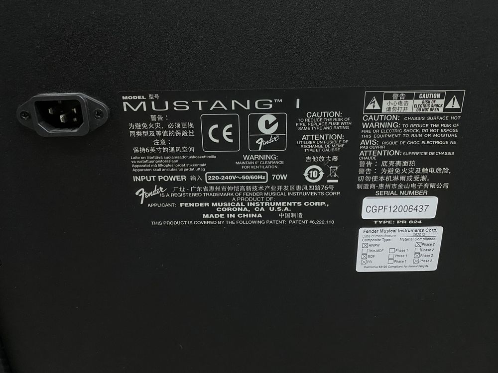 Wzmacniacz gitarowy Fender mustang 70w