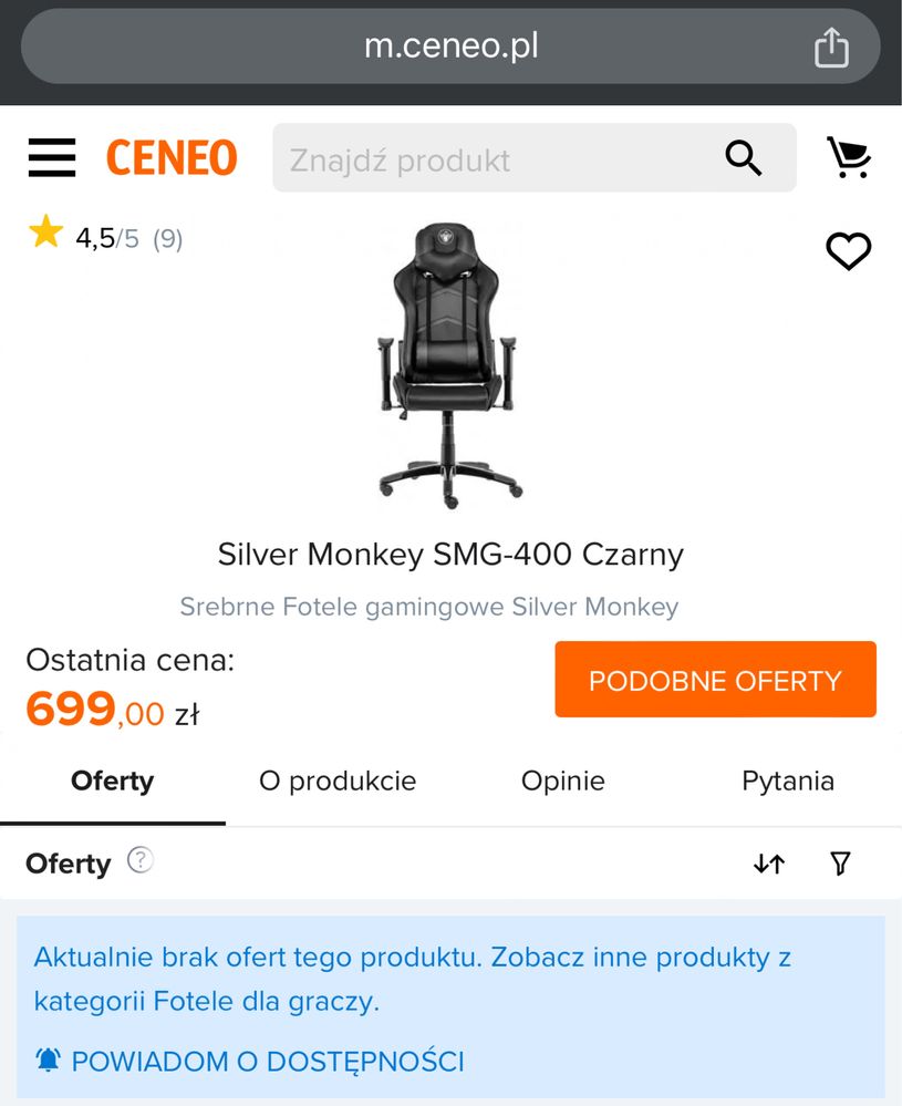 Fotel Gamingowy Silver Monkey Krzeslo biurowe Kubełkowy