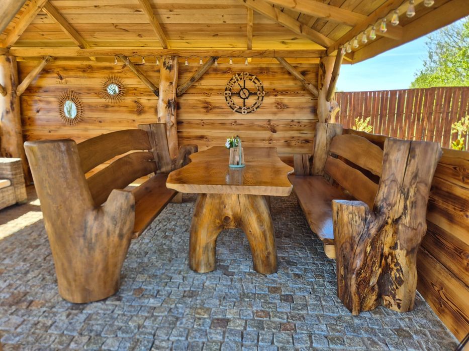 Meble ogrodowe 360x120 dębowe jesionowe
