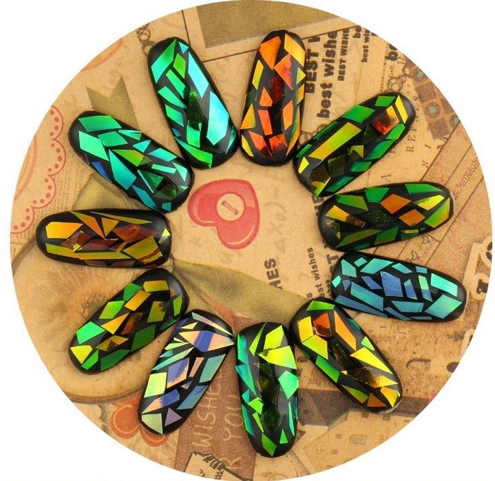 H2 efekt tłuczonego szkła lustra folia glass