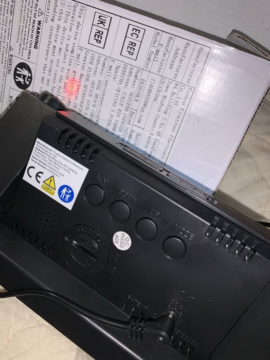 Relógio Despertador De Projeção Multifuncional Com Espelho