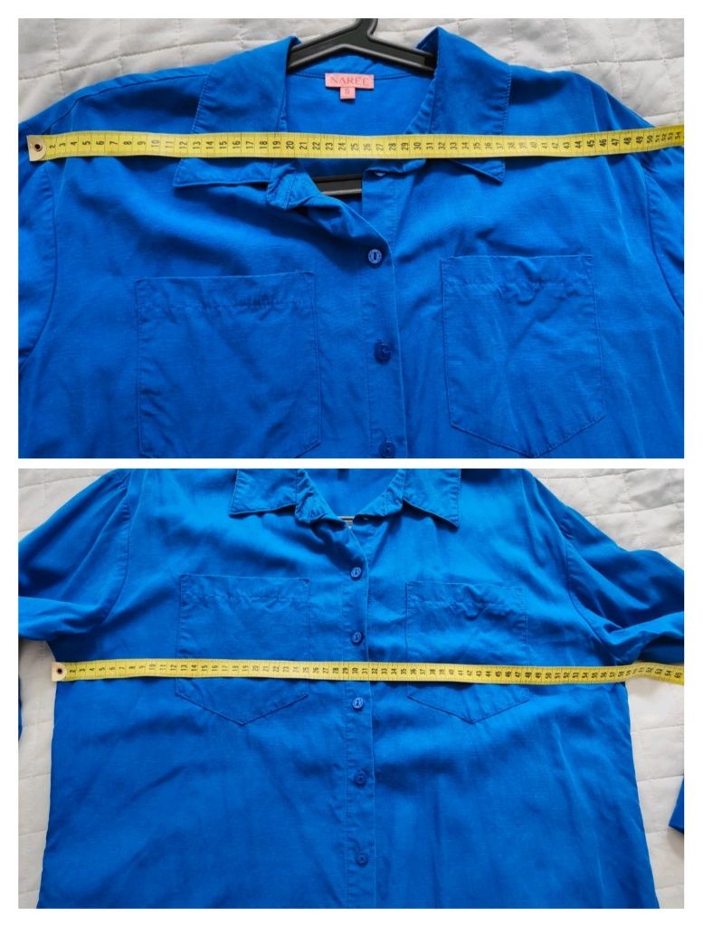 Niebieska Koszula oversize Sabbia Cobalt Naree S