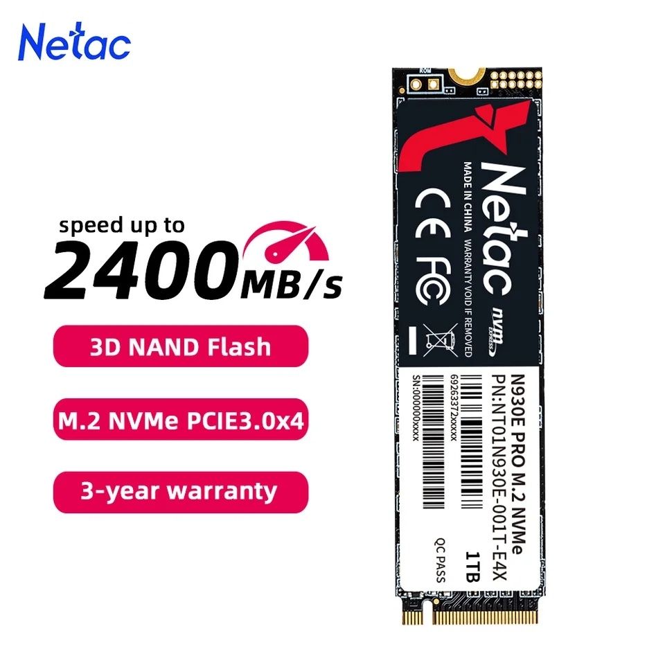 SSD NETAC N930E Pro 128GB M.2 PCIe 3.0 (NT01N930E-128G-E4X), гарантія