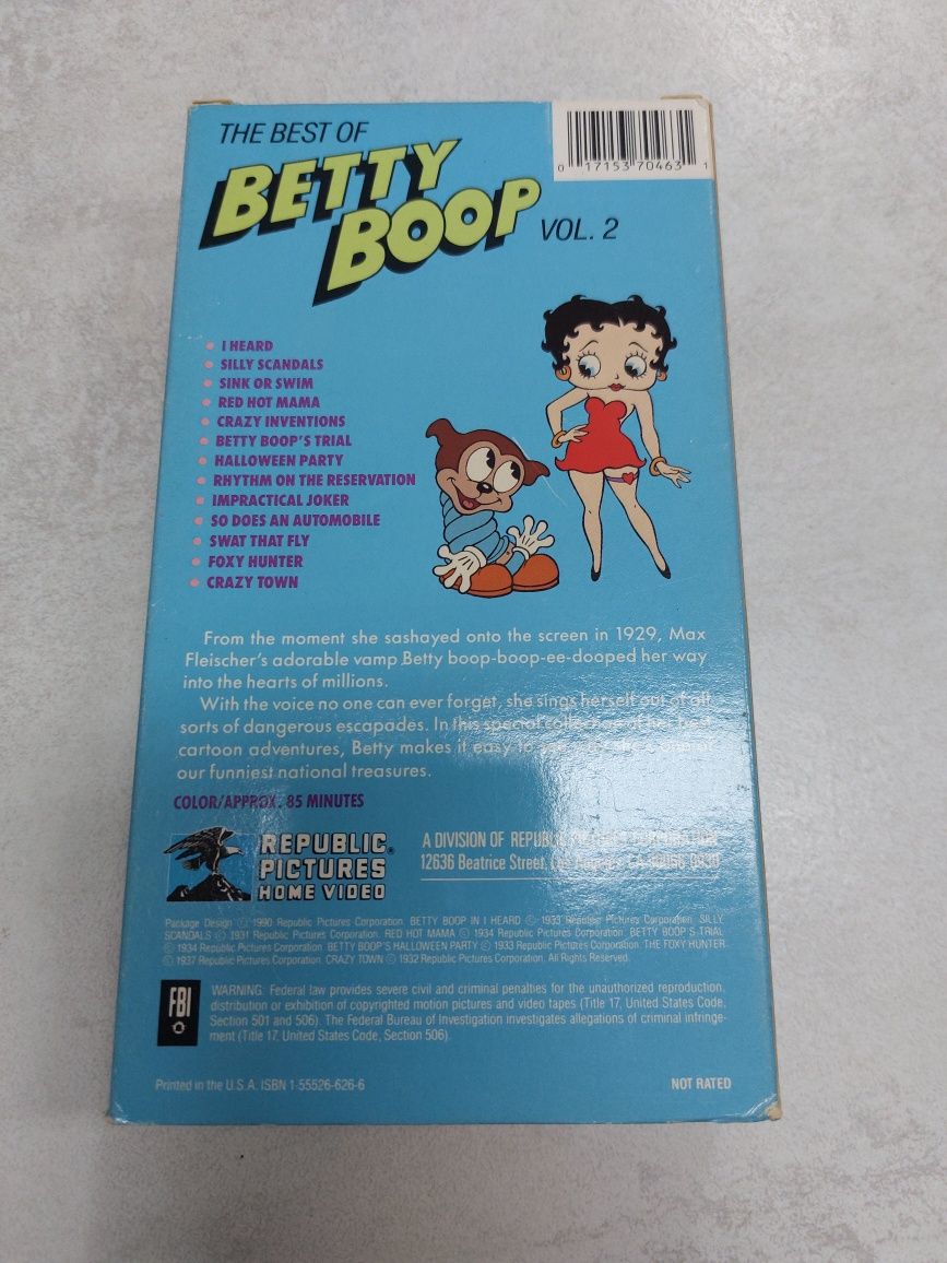 Betty Boop vol. 2. Kaseta vhs