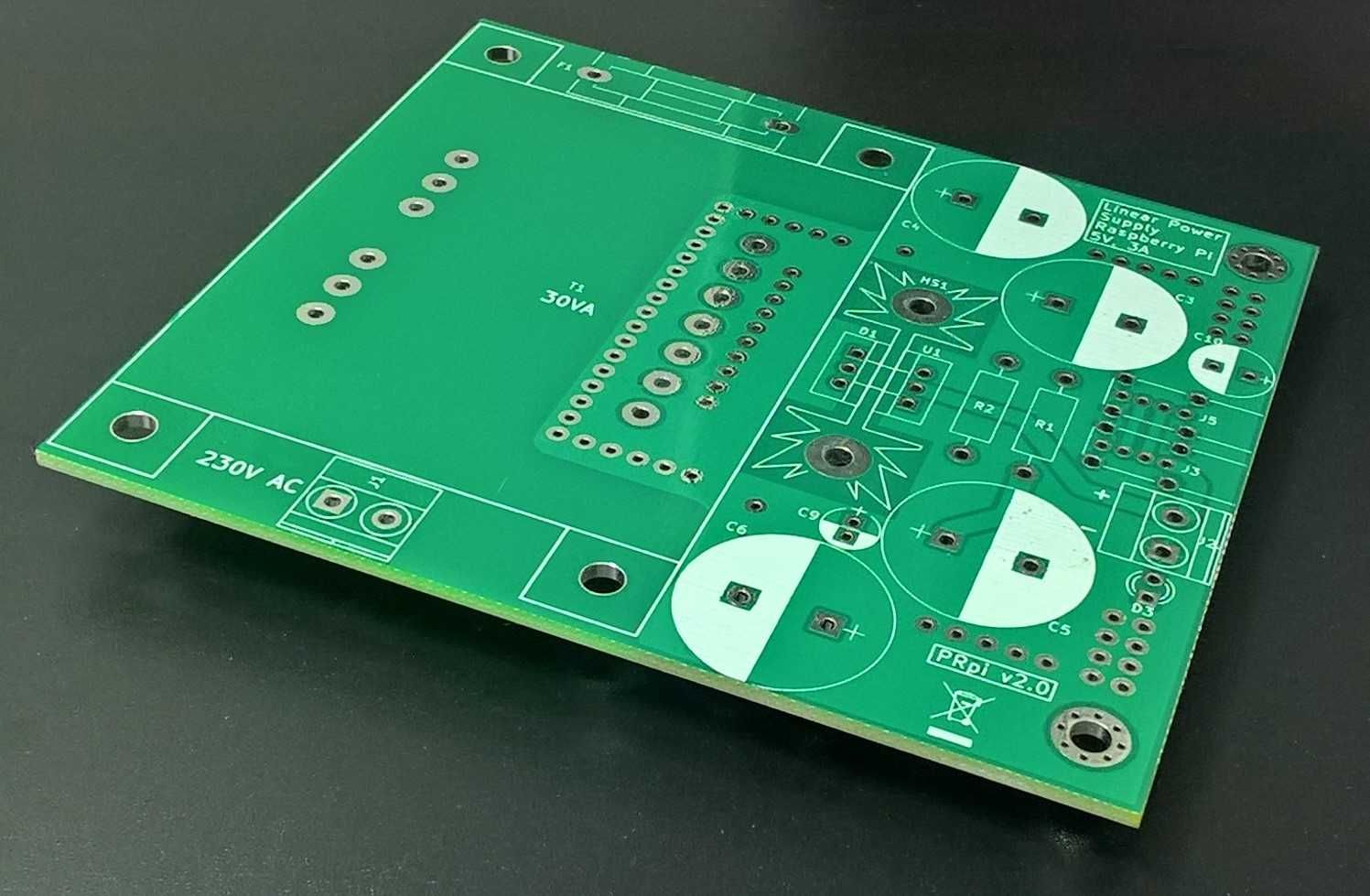 Płytka pcb - zasilacz liniowy 5V 3A