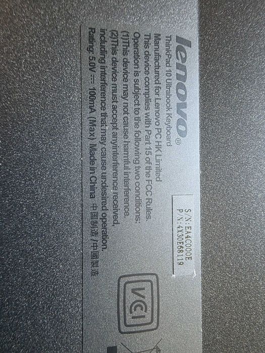 Клавіатура Lenovo ThinkPad 10 Ultrabook Keyboard russian