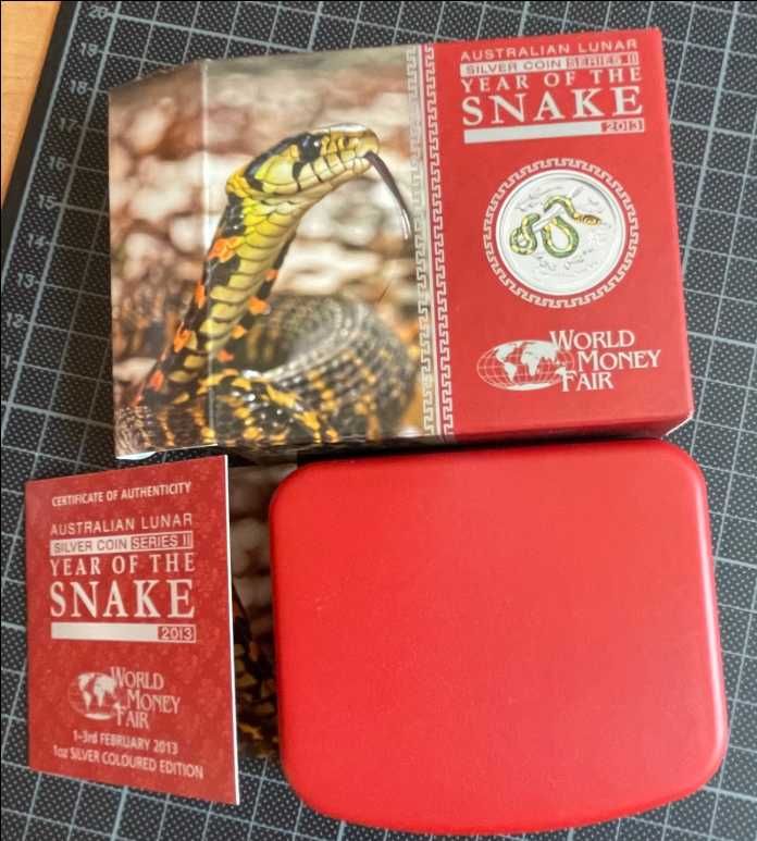 Austrália. 1/2 Dollar 2013 Year of the Snake 1/2 Oz (.999)
