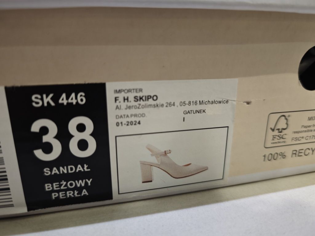 Buty ślubne kolor beżowa perła