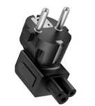 Адаптер вилка  EU PLug to IEC320 C5 для ноутбуків, блоків живлення
